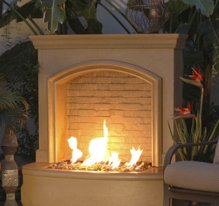 outdoor fireplace