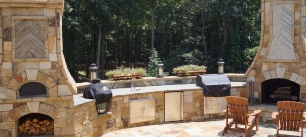 outdoor grilling station