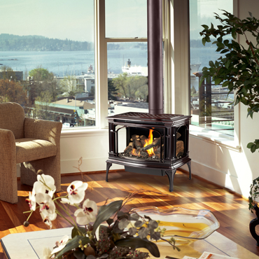 living room with fireplace