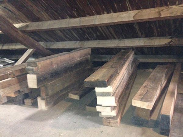 old barn beams