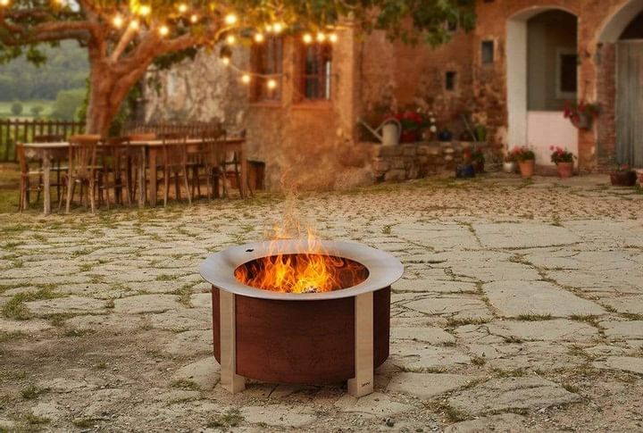 smoking firepit