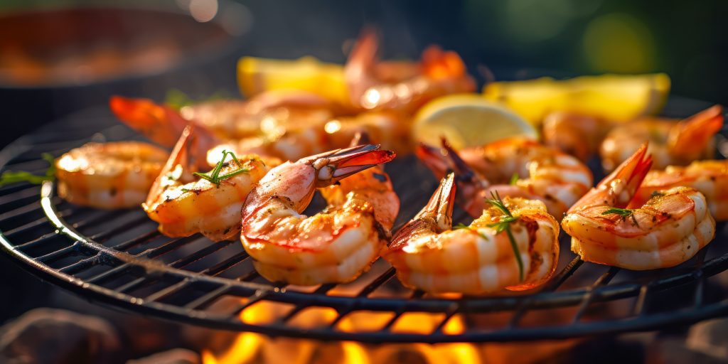 shrimp on a grill
